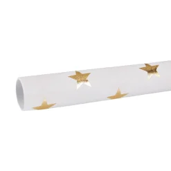 NANU-NANA Geschenkverpackungen*Geschenkpapier Stern, Creme/gold, 2 M