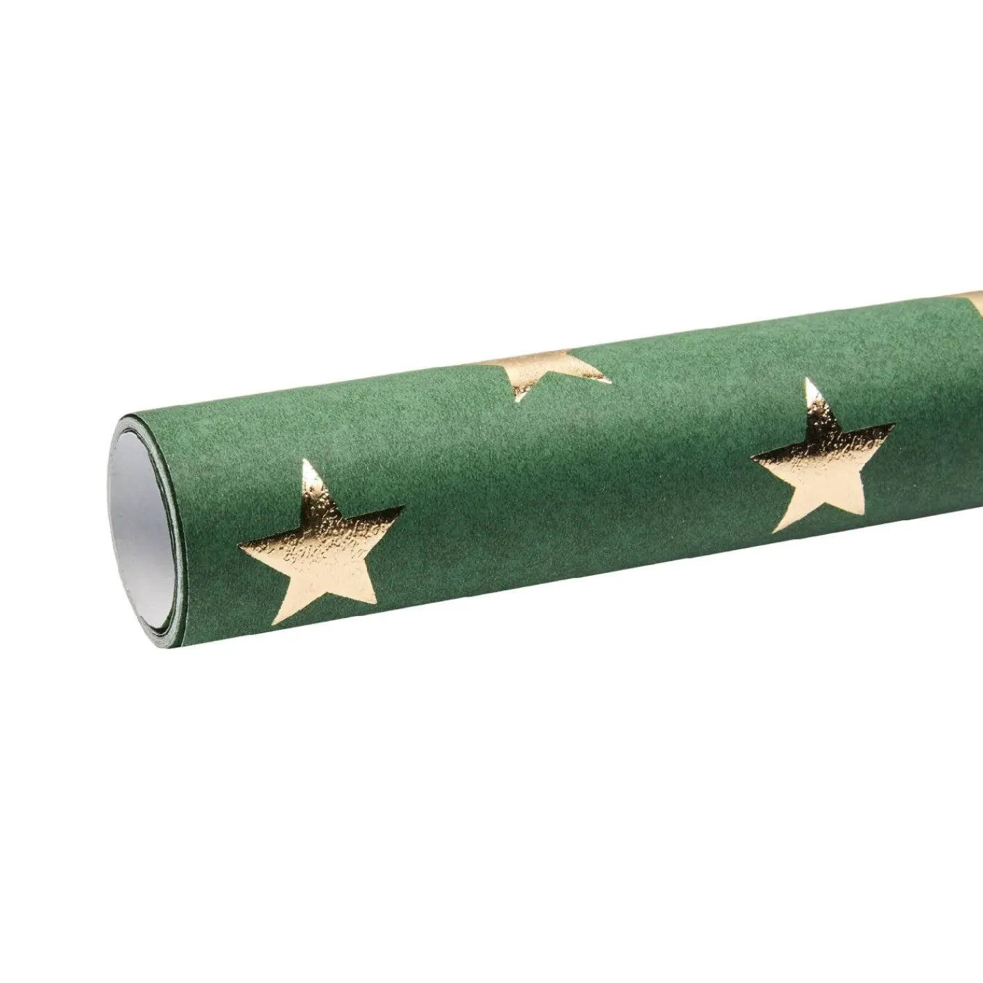 NANU-NANA Geschenkverpackungen*Geschenkpapier Stern, Grün/gold, 2 M