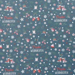 NANU-NANA Geschenkverpackungen|Weihnachten*Geschenkpapier Weihnachtsmix, Schrift, 2 M