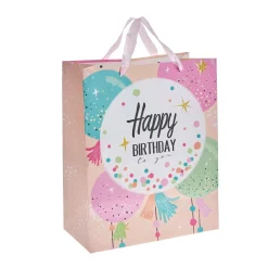 NANU-NANA Geschenkverpackung|Geburtstag*Geschenktüte Geburtstag, Happy Birthday, 27 X 33 Cm