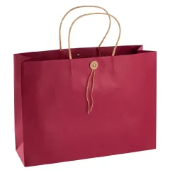 NANU-NANA Geschenkverpackung*Geschenktüte Mit Knopf, Rot, 32.5 X 24 Cm