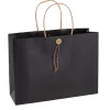 NANU-NANA Geschenkverpackung*Geschenktüte Mit Knopf, Schwarz, 32.5 X 24 Cm