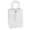 NANU-NANA Geschenkverpackung*Geschenktüte Mit Knopf, Weiß, 17.5 X 23 Cm