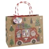 NANU-NANA Geschenkverpackungen|Weihnachten*Geschenktüte Motiv, Bus, 23 X 18 Cm