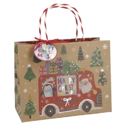 NANU-NANA Geschenkverpackungen|Weihnachten*Geschenktüte Motiv, Bus, 23 X 18 Cm