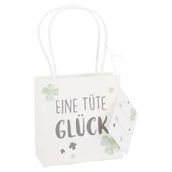 NANU-NANA Geschenkverpackung|Geschenkverpackungen*Geschenktüte Spruch, Tüte Glück, 10 X 10 Cm