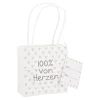 NANU-NANA Geschenkverpackung|Geschenkverpackungen*Geschenktüte Spruch, Von Herzen, 10 X 10 Cm