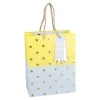 NANU-NANA Geschenkverpackung*Geschenktüte Stern/Verlauf, Hellblau/gelb, 18 X 23 Cm
