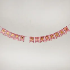 NANU-NANA Geburtstag*Girlande Happy Birthday, Holo/rot, 4 Meter