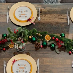 NANU-NANA Vasen & Kunstblumen|Weihnachtsbeleuchtung*Girlande Tanne, 170 Cm