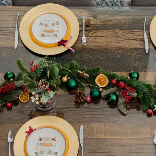 NANU-NANA Vasen & Kunstblumen|Weihnachtsbeleuchtung*Girlande Tanne, 170 Cm
