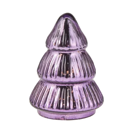 NANU-NANA Weihnachtsdeko*Glas-Tanne Antik, Lila, 8.5 X 11 Cm