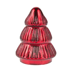 NANU-NANA Weihnachtsdeko*Glas-Tanne Antik, Rot, 8.5 X 11 Cm