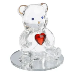 NANU-NANA Figuren*Glas-Teddybär Mit Herz, 4.5 Cm
