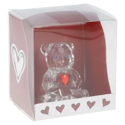 NANU-NANA Figuren*Glas-Teddybär Mit Herz, 4.5 Cm