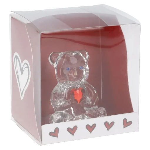 NANU-NANA Figuren*Glas-Teddybär Mit Herz, 4.5 Cm
