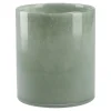 NANU-NANA Tischdeko|Vasen & Kunstblumen*Glas-Vase Zylinder/Opal, Grün, 12 X 14 Cm