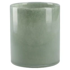 NANU-NANA Tischdeko|Vasen & Kunstblumen*Glas-Vase Zylinder/Opal, Grün, 12 X 14 Cm