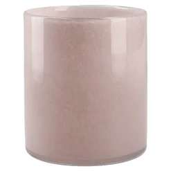 NANU-NANA Tischdeko|Vasen & Kunstblumen*Glas-Vase Zylinder/Opal, Rosa, 12 X 14 Cm