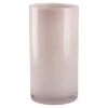 NANU-NANA Geschenkideen|Tischdeko*Glas-Vase Zylinder/Opal, Rosa, 12 X 24 Cm