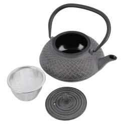 NANU-NANA Shop The Geschenk|Küche*Gusseisen Teekanne, Grau