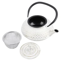 NANU-NANA Shop The Geschenk|Küche*Gusseisen Teekanne, Weiß