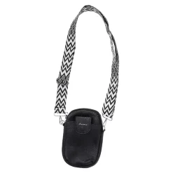 NANU-NANA Geschenkideen|Fashion*Handytasche Riemen, Schwarz, 18 Cm