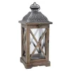 NANU-NANA Standesamt- Und Traudeko|Raumdeko Hochzeit*Holz-Laterne Medan, Braun-gewischt, 39 Cm