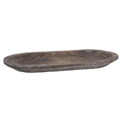 NANU-NANA Schalen & Tabletts|Herbstdeko*Holzschale Oval, Braun, 41 X 21 Cm