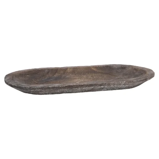 NANU-NANA Schalen & Tabletts|Herbstdeko*Holzschale Oval, Braun, 41 X 21 Cm