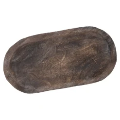 NANU-NANA Schalen & Tabletts|Herbstdeko*Holzschale Oval, Braun, 41 X 21 Cm