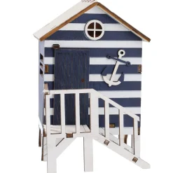 NANU-NANA Deko-Objekte*Holz-Strandhaus, Blau, 16 Cm