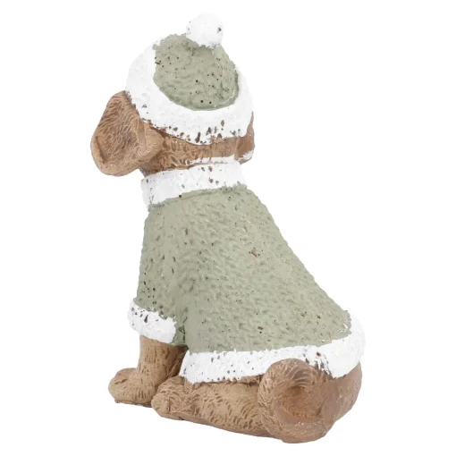 NANU-NANA Figuren|Weihnachtsdeko*Hund Mit Mütze, Pullover/sitzend, 10 Cm