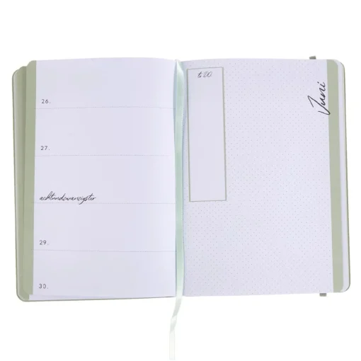 NANU-NANA Weihnachtsgeschenke*Kalender Zeitlos, A5, Eukalyptus
