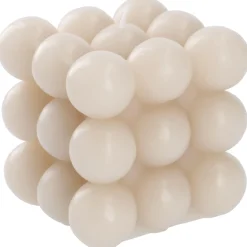NANU-NANA Kerzen & Kerzenständer*Kerze Bubbles, Eckig, Beige, 8 X 8 X 8 Cm