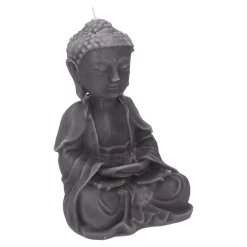 NANU-NANA Kerzen & Kerzenständer*Kerze Buddha, Dunkelgrau, 23 Cm