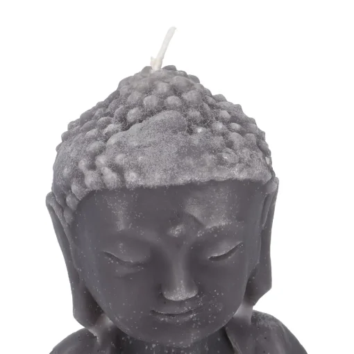 NANU-NANA Kerzen & Kerzenständer*Kerze Buddha, Dunkelgrau, 23 Cm