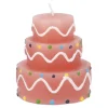 NANU-NANA Geburtstag|Kerzen & Kerzenständer*Kerze Geburtstag, Tortenform, Rosa, 6 X 7 Cm