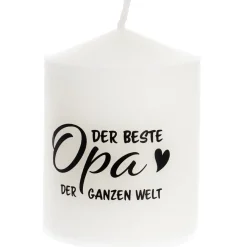 NANU-NANA Kerzen & Kerzenständer*Kerze Spruch, Bester Opa, 6 X 8 Cm