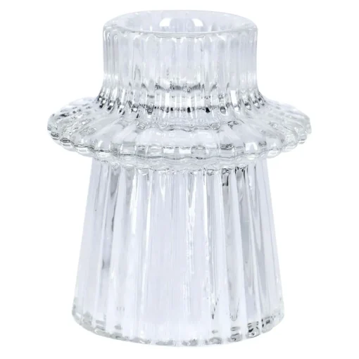 NANU-NANA Tischdeko Hochzeit|Hochzeitsdeko*Kerzenständer Stabkerze/Mini, Design/Kegel