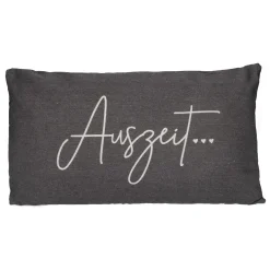 NANU-NANA Geschenkideen|Textilien*Kissen Auszeit, Grau, 50 X 30 Cm