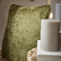 NANU-NANA Textilien*Kissen Chenille, Grün, 45 X 45 Cm