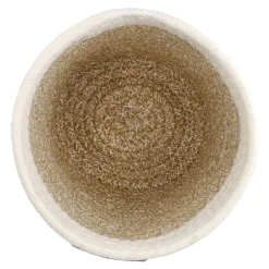 NANU-NANA Organisation*Korb Hoch, Rund/natur-weiß, 18 X 16.5 Cm