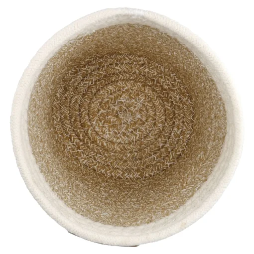 NANU-NANA Organisation*Korb Hoch, Rund/natur-weiß, 18 X 16.5 Cm