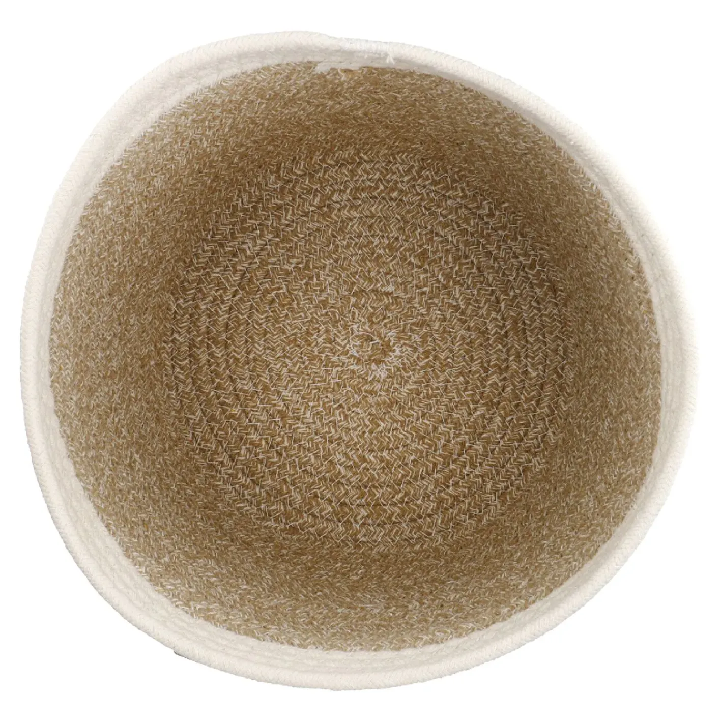 NANU-NANA Organisation*Korb Hoch, Rund/natur-weiß, 26 X 25.5 Cm