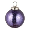 NANU-NANA Weihnachtsbaumschmuck*Kugel Craquele, Glatt/lila, 7.5 Cm