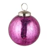 NANU-NANA Weihnachtsbaumschmuck*Kugel Craquele, Glatt/pink, 7.5 Cm