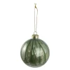 NANU-NANA Weihnachtsbaumschmuck*Kugel Marmor, Dunkelgrün, 8 Cm