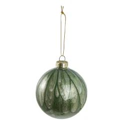 NANU-NANA Weihnachtsbaumschmuck*Kugel Marmor, Dunkelgrün, 8 Cm