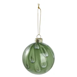 NANU-NANA Weihnachtsbaumschmuck*Kugel Marmor, Grün, 8 Cm